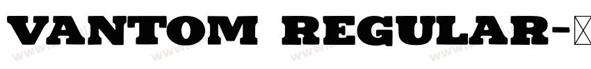 Vantom Regular字体转换